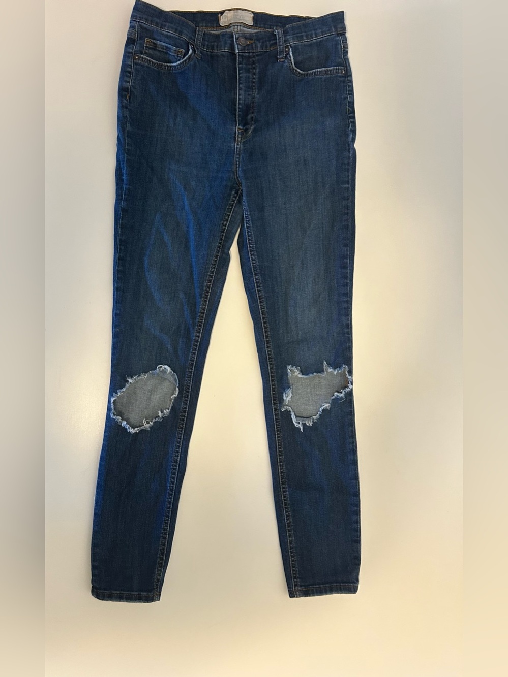 Free People Dark Blue Distressed Women's Jeans